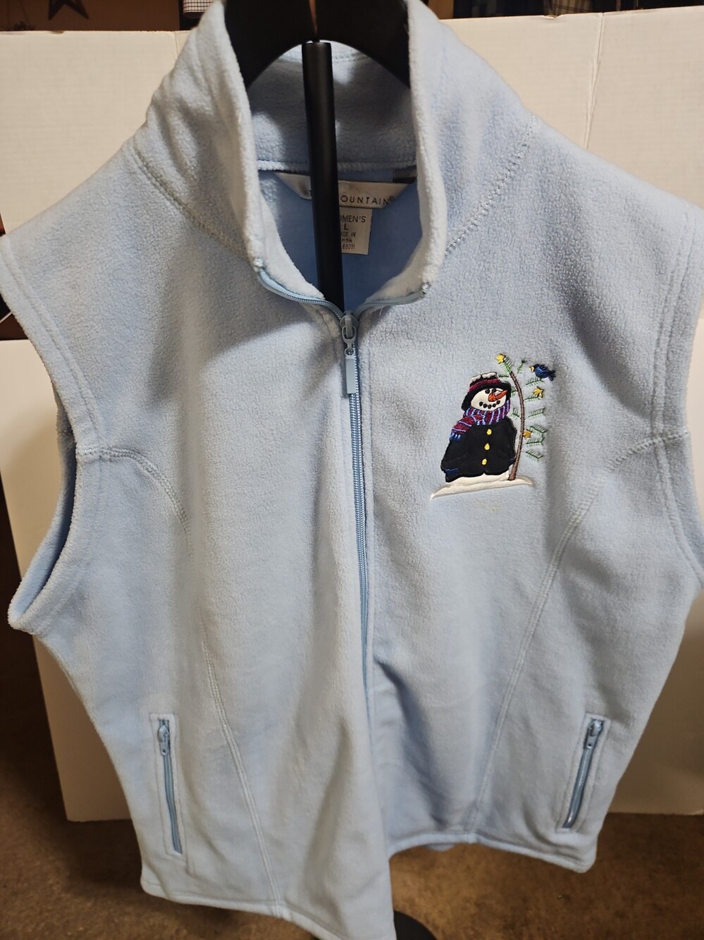 Tri-mountain Holiday Fleece Vest L